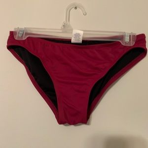 Women’s burgundy bathing suit bottoms